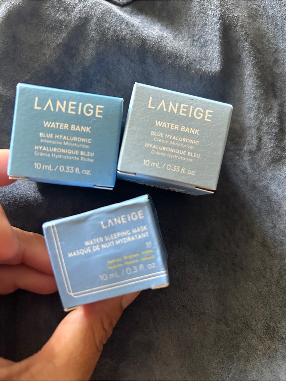 LANEIGE Blue Hydrating Mini Set - Light Blue Travel Moisturizers